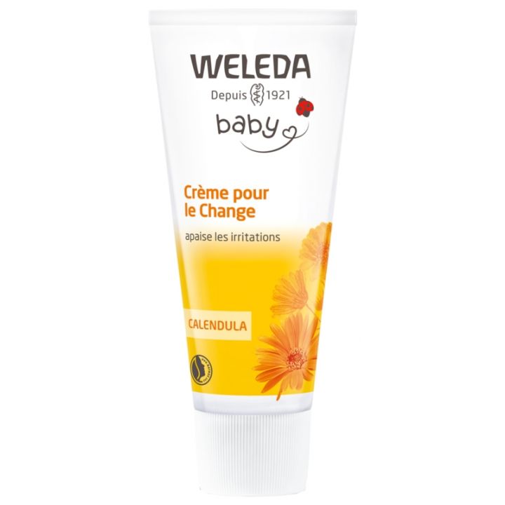 Cr&egrave;me pour le change au Calendula b&eacute;b&eacute; Weleda - tube de 75 ml