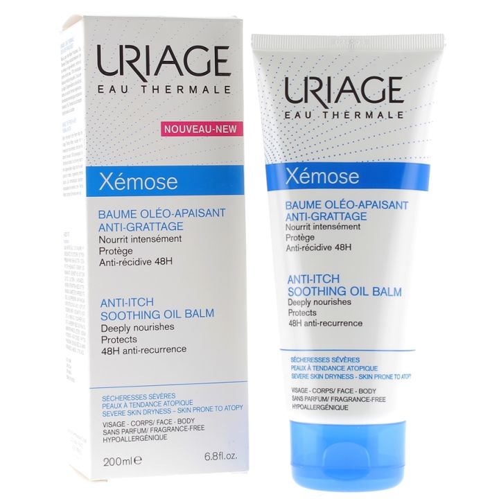 X&eacute;mose Baume ol&eacute;o-apaisant anti-grattage Uriage - tube de 200 ml