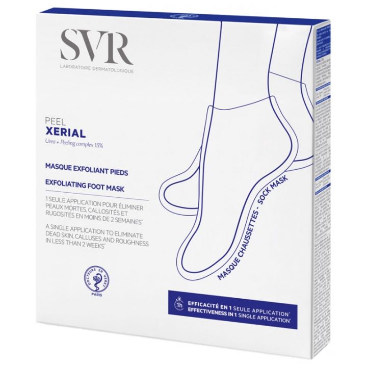 Xerial Peel masque exfoliant pieds SVR - boite d'un masque