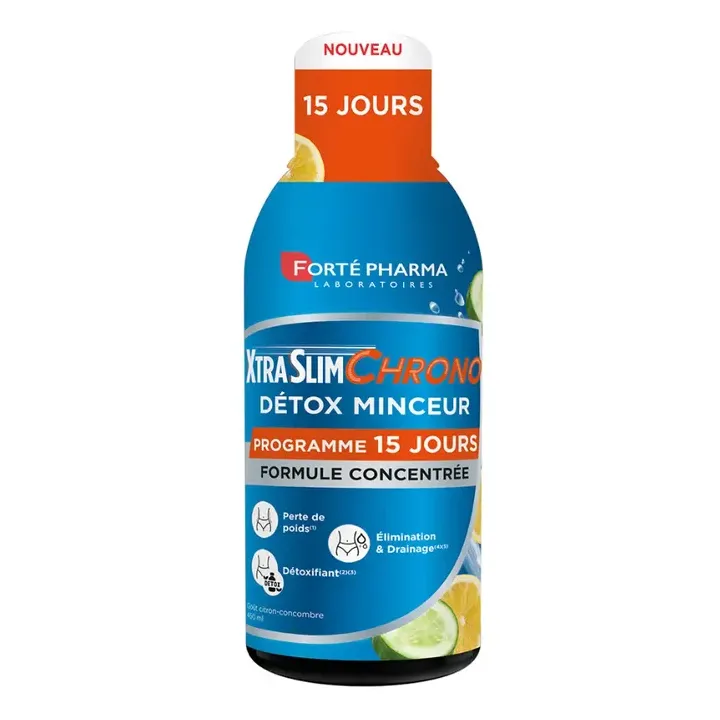 XtraSlim Chrono d&eacute;tox minceur Fort&eacute; Pharma - bouteille de 450ml