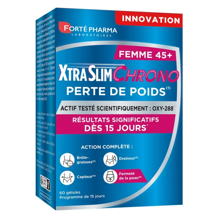 XtraSlim Chrono perte de poids femme 45+ Fort&eacute; Pharma - boite de 60 g&eacute;lules