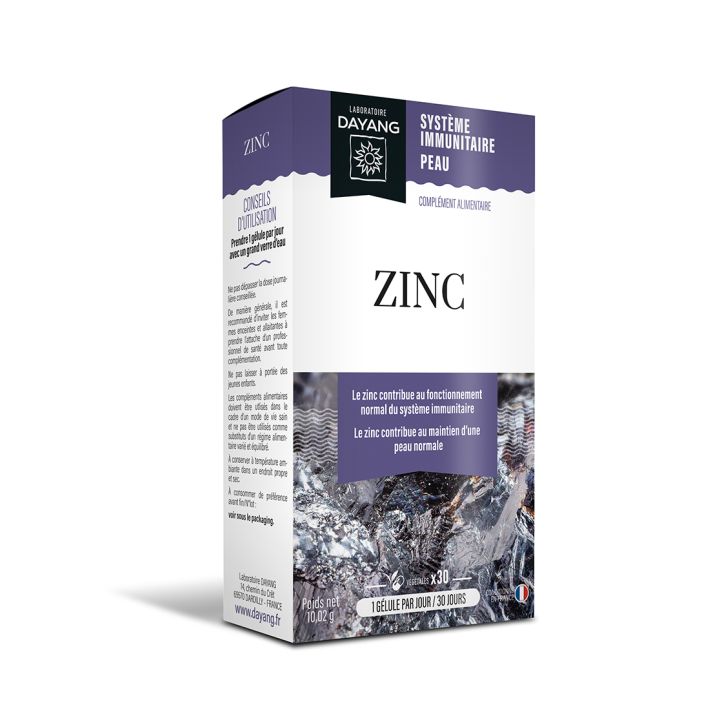 Zinc Dayang - bo&icirc;te de 30 g&eacute;lules