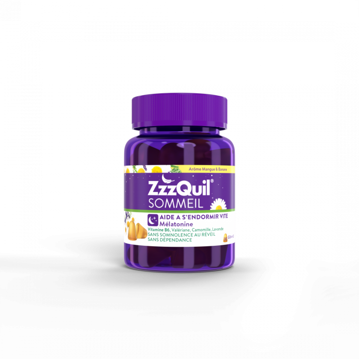 ZzzQuil Sommeil ar&ocirc;me mangue banane - bo&icirc;te de 30 gommes