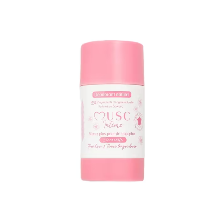 D&eacute;odorant naturel au sakura l'innocente Musc Intime - roll-on de 50g