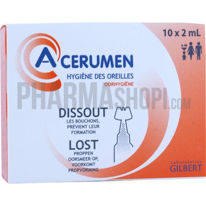 Acerumen Hygi&egrave;ne auriculaire unidose - 10 doses