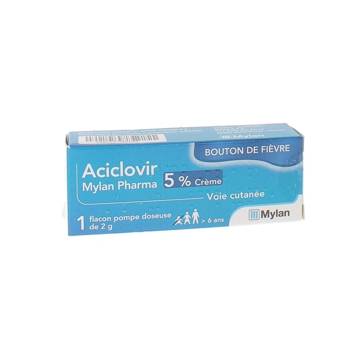 Aciclovir Mylan Pharma 5% - flacon pompe doseuse de 2g