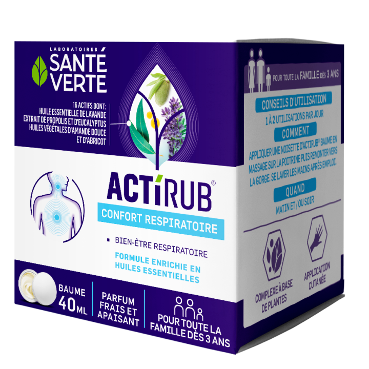 Actirub baume pectoral enfant Sant&eacute; Verte - pot de 40 ml