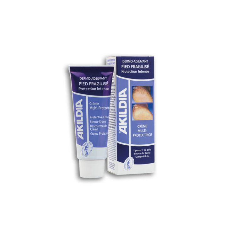 Cr&egrave;me multi-protectrice Akildia pied diab&eacute;tique - tube de 75 ml