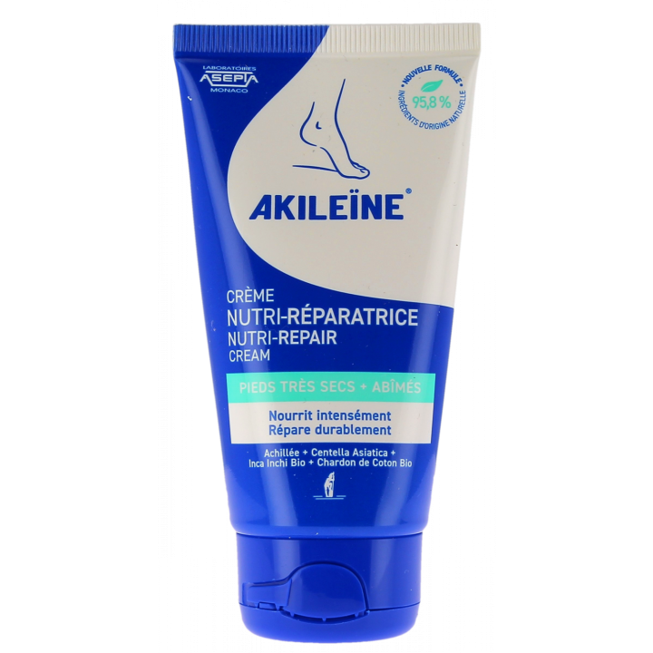 Cr&egrave;me nutri-r&eacute;paratrice pieds Akile&iuml;ne - tube de 50 ml