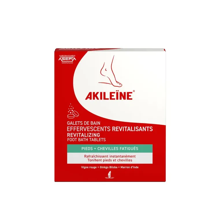 Galets de bain effervescents revitalisants Akile&iuml;ne - bo&icirc;te de 6 galets