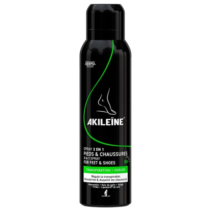 Spray 3 en 1 pieds et chaussures Akile&iuml;ne - spray de 150 ml