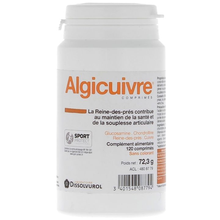 Algicuivre comprim&eacute; confort des articulations - bo&icirc;te de 120 comprim&eacute;s