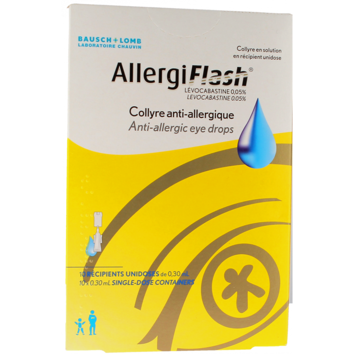 AllergiFlash 0.05% collyre en solution en r&eacute;cipient unidose - bo&icirc;te de 10 r&eacute;cipients