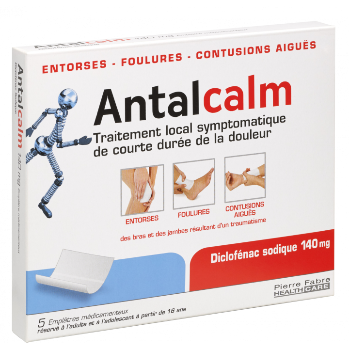 Antalcalm 140 mg empl&acirc;tre m&eacute;dicamenteux - boite de 5 empl&acirc;tres