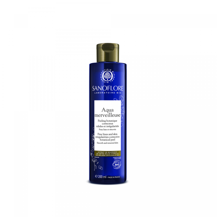 Aqua merveilleuse peeling botanique r&eacute;g&eacute;n&eacute;rant Sanoflore - flacon de 200 ml