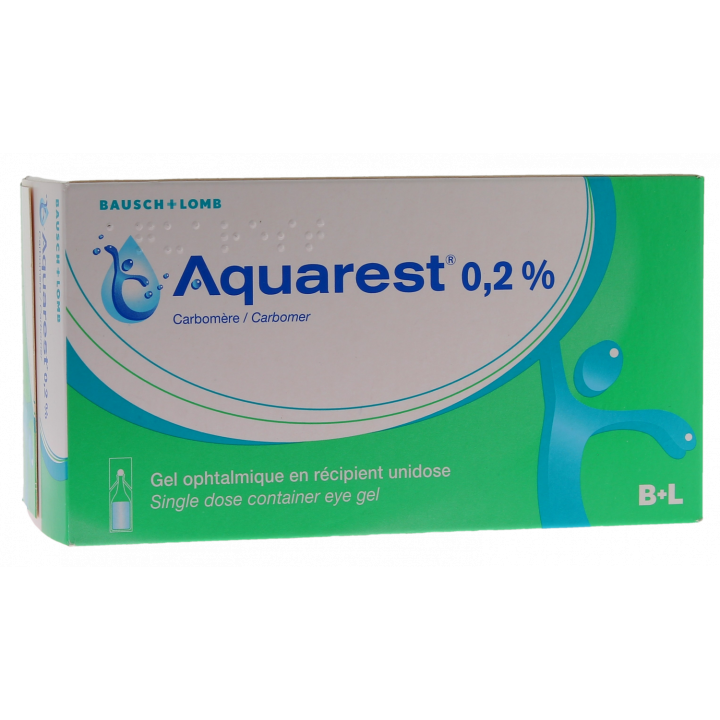 Aquarest 0,2% gel ophtalmique - bo&icirc;te de 60 r&eacute;cipients unidose