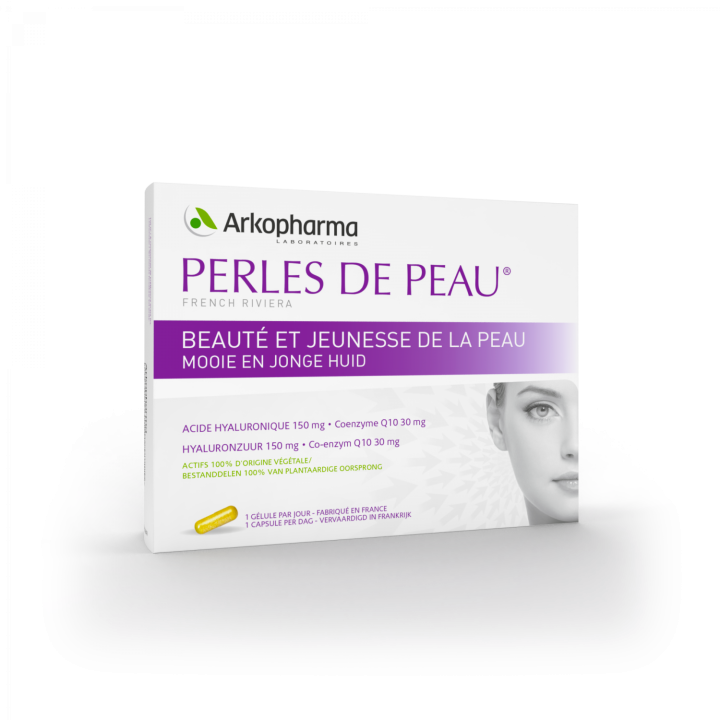 Perles de peau Beaut&eacute; et jeunesse de la peau Arkopharma - bo&icirc;te de 30 g&eacute;lules