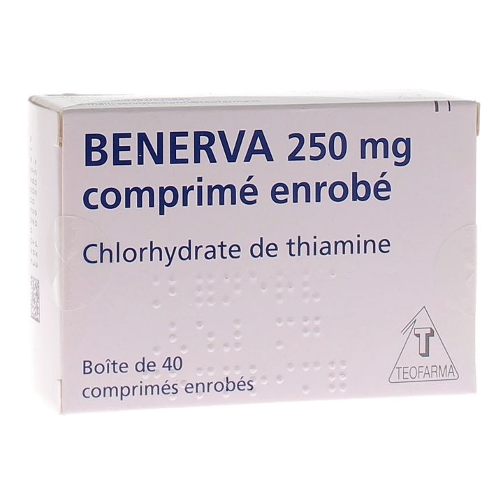 B&eacute;nerva 250mg - bo&icirc;te de 40 comprim&eacute;s enrob&eacute;s