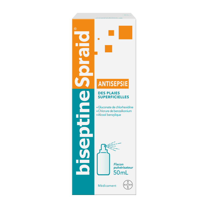 Biseptinespraid solution pour application cutan&eacute;e - Flacon de 50ml