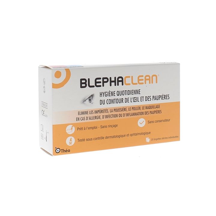 Blephaclean hygi&egrave;ne des paupi&egrave;res - boite de 20 compresses