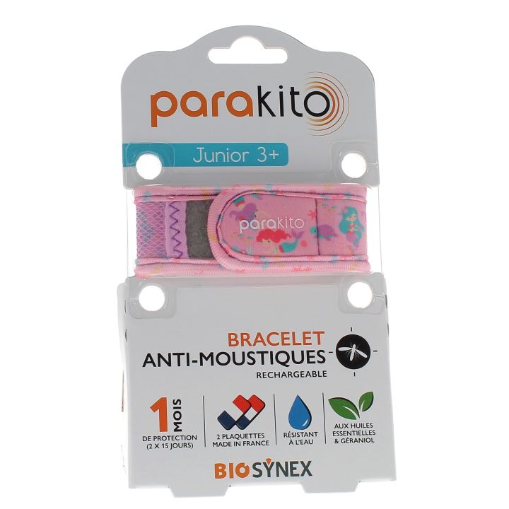 Bracelet anti-moustiques rechargeable junior Sir&egrave;ne Para Kito - 1 bracelet + 2 recharges