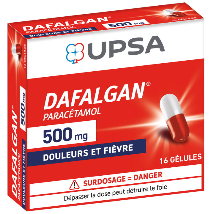 Dafalgan 500mg g&eacute;lule - bo&icirc;te de 16 g&eacute;lules