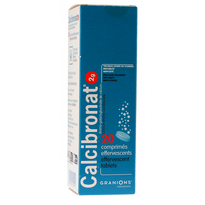 Calcibronat 2g comprim&eacute; effervescent - bo&icirc;te de 20 comprim&eacute;s