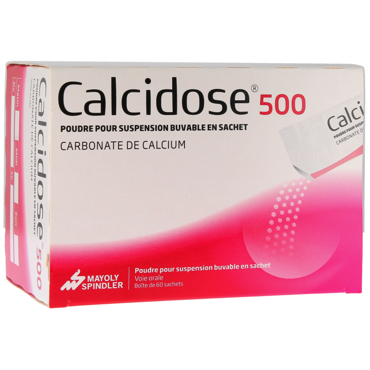 Calcidose 500 poudre pour suspension buvable en sachet - bo&icirc;te de 60 sachets