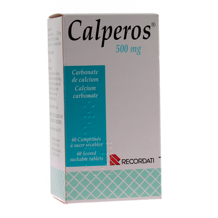Calperos 500mg comprim&eacute; &agrave; sucer s&eacute;cable - bo&icirc;te de 60 comprim&eacute;s