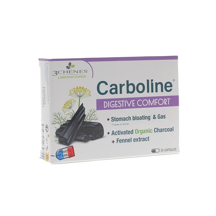 Carboline confort digestif Les 3 ch&ecirc;nes - boite de 30 capsules