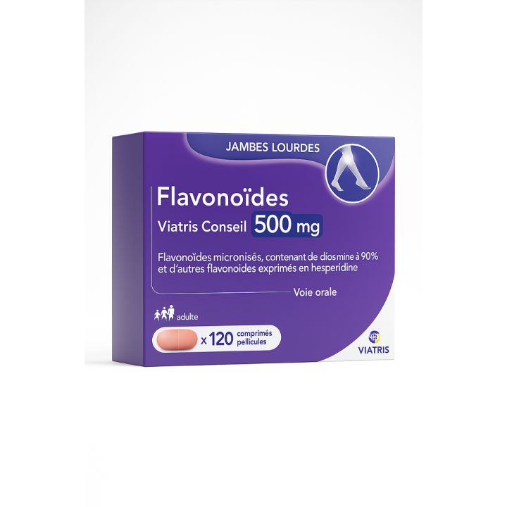 Flavono&iuml;des 500 mg Mylan comprim&eacute; pellicul&eacute; - 120 comprim&eacute;s