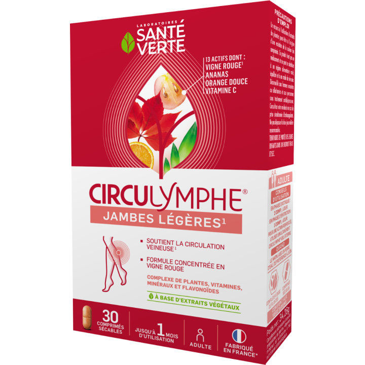 Circulymphe comprim&eacute; jambes lourdes Sant&eacute; verte - 30 comprim&eacute;s