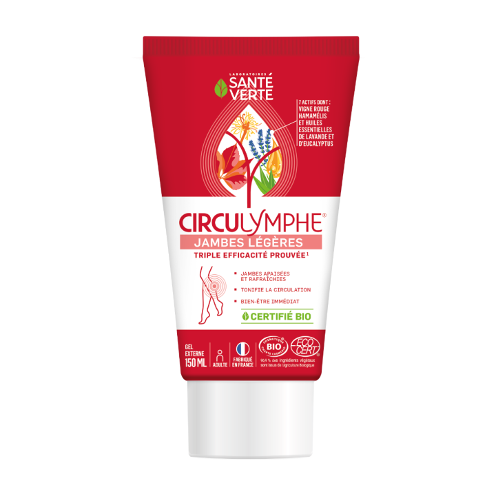 Circulymphe gel externe bio jambes lourdes Sant&eacute; verte - Tube de 150 ml