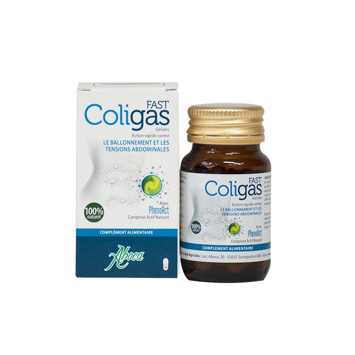 ColiGas Fast Aboca - bo&icirc;te de 30 g&eacute;lules