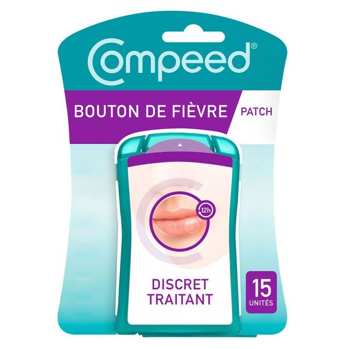 Patch invisible bouton de fi&egrave;vre Compeed - bo&icirc;te de 15 patchs