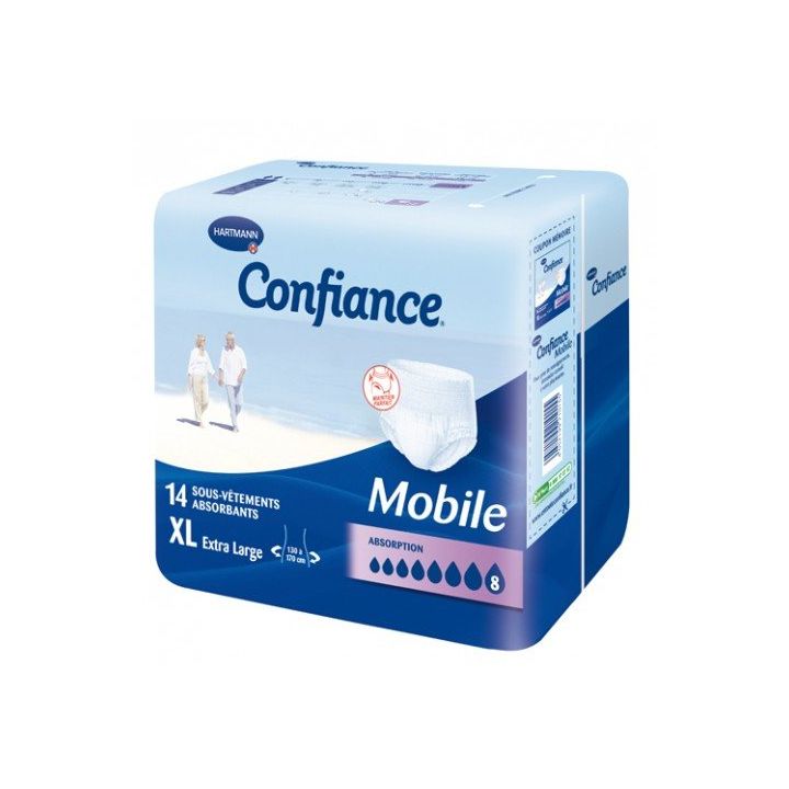 Confiance mobile absorption 8 taille XL - 14 sous-v&ecirc;tements absorbants