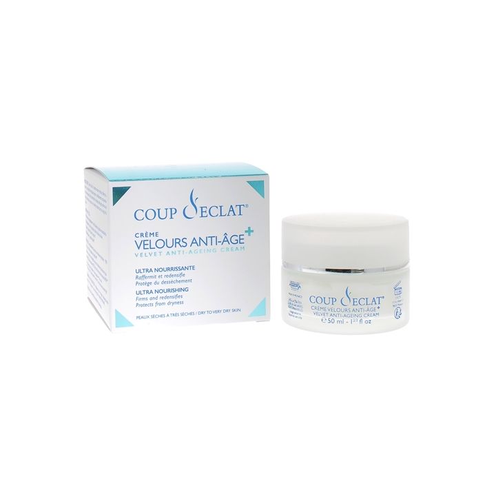 Cr&egrave;me velours anti-&acirc;ge+ Coup d'&eacute;clat - pot de 50 ml