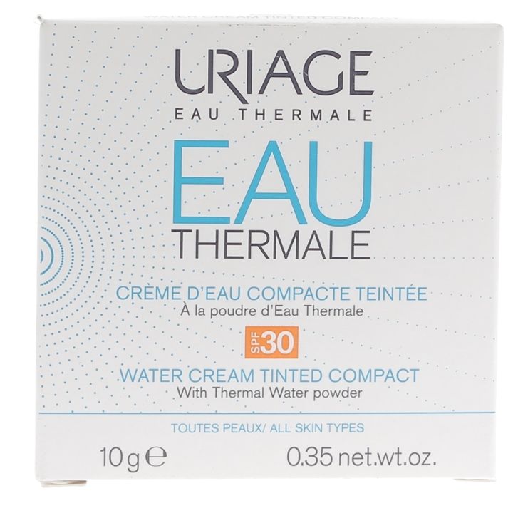 Cr&egrave;me d'eau compacte teint&eacute;e SPF 30 Uriage - Poudrier de 10 g