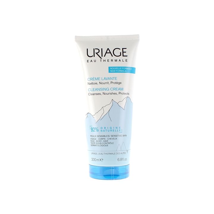 Cr&egrave;me lavante peaux sensibles Uriage - tube de 200 ml