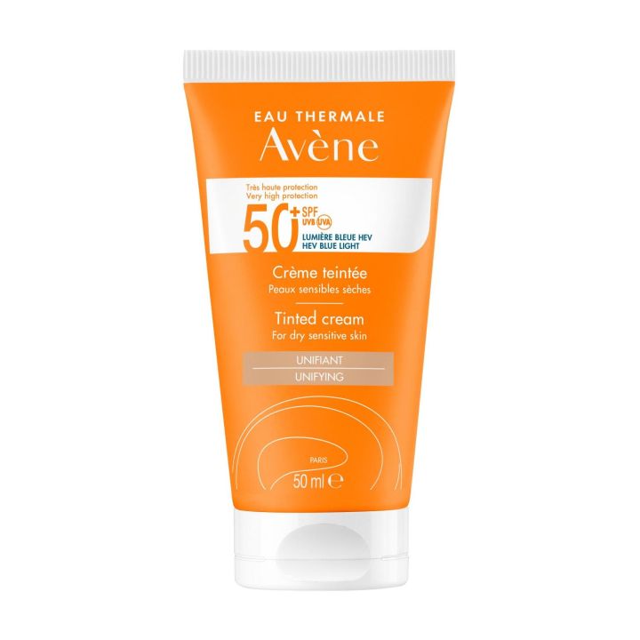 Cr&egrave;me solaire teint&eacute;e SPF 50+ Av&egrave;ne - tube de 50 ml