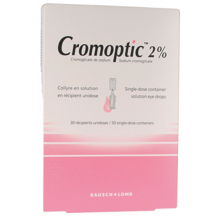 Cromoptic 2% collyre - Bo&icirc;te de 30 r&eacute;cipients unidoses de 0,35 ml