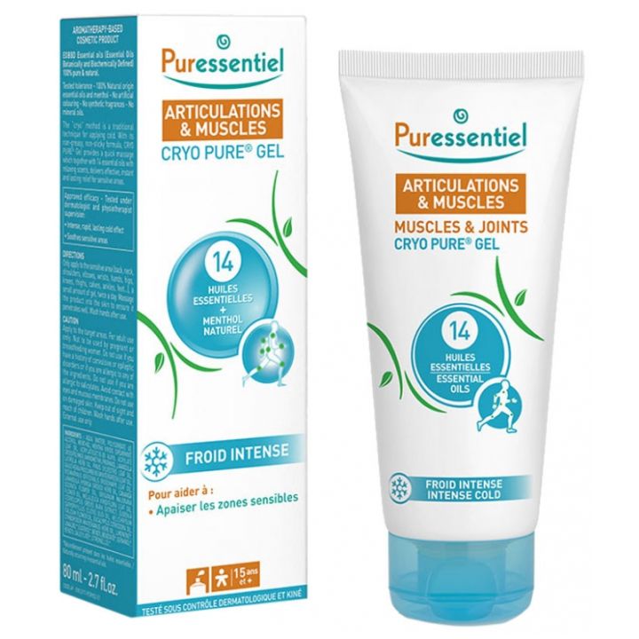 Cryo Pure gel articulations & muscles Puressentiel - tube de 80 ml