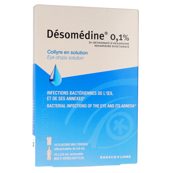 Desomedine 0.1% collyre en flacon - bo&icirc;te de 10 flacons de 0,6ml