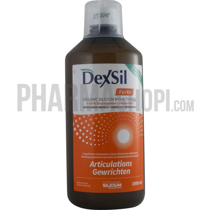 Dexsil fort&eacute; silicium Organique + MSM / Glucosamine - flacon de 1000 ml