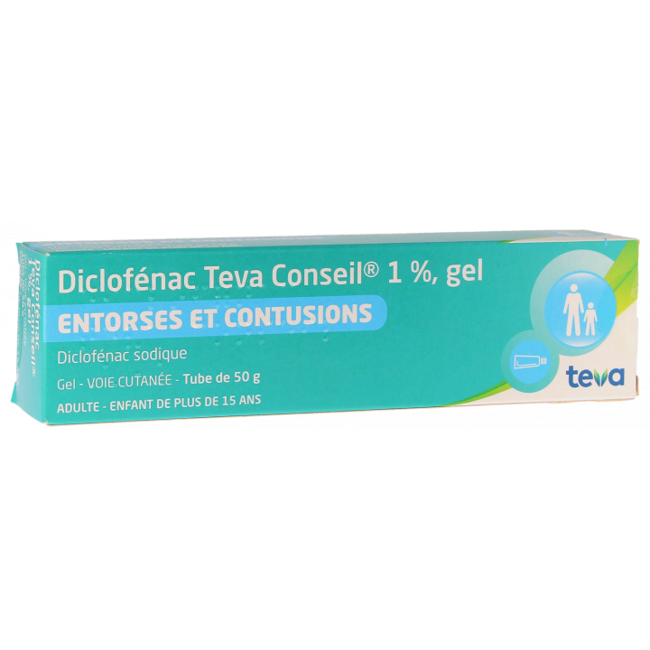 Diclof&eacute;nac 1% gel Teva conseil - tube de 50g
