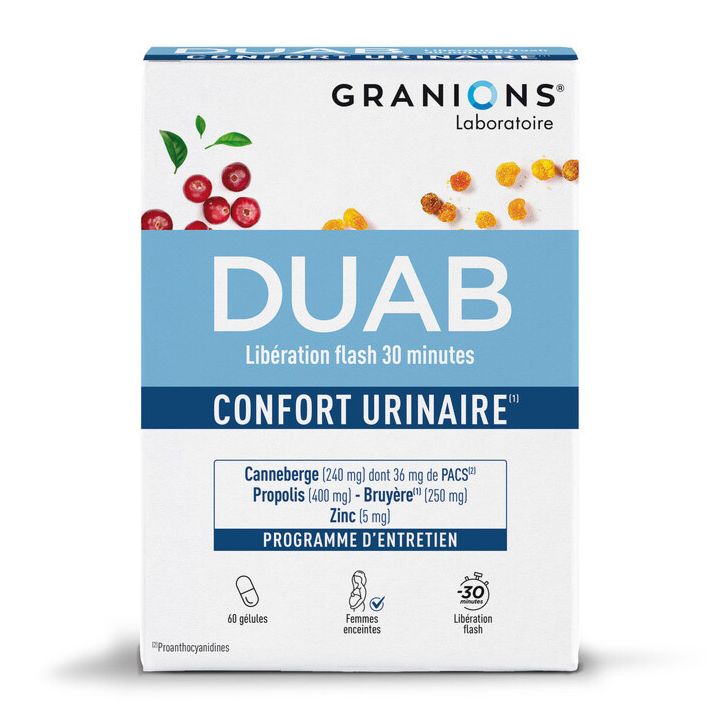 Duab confort urinaire Granions - boite de 60 g&eacute;lules