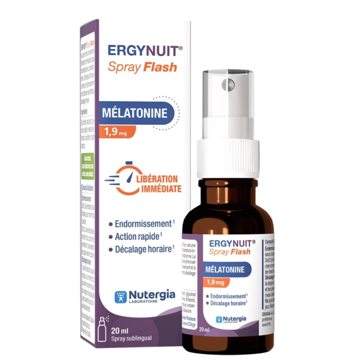 Ergynuit m&eacute;latonine 1,9mg spray flash Nutergia - spray de 20ml