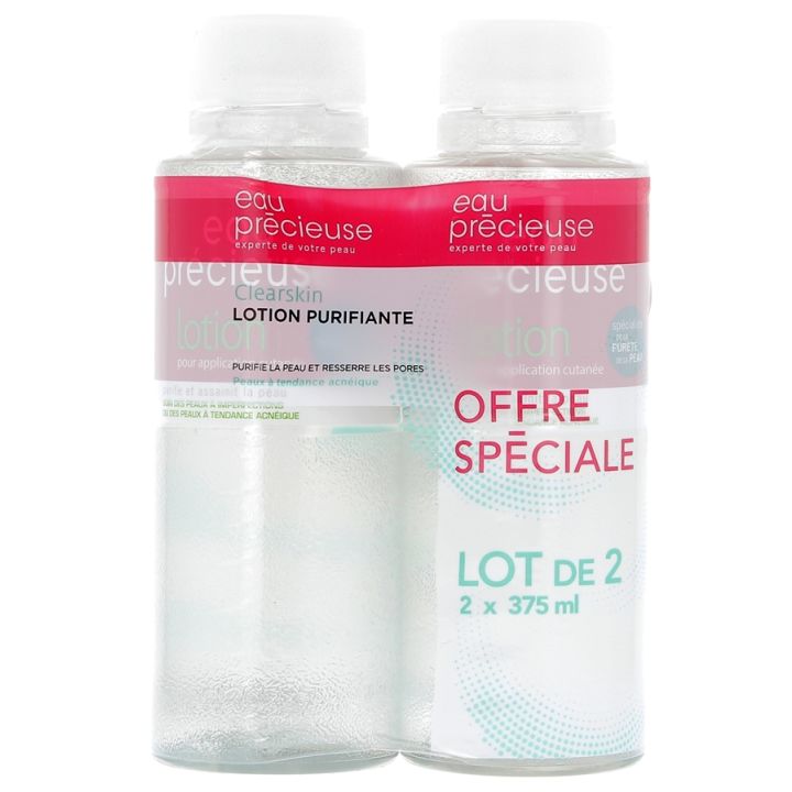 Eau pr&eacute;cieuse lotion pour application cutan&eacute;e - Lot de 2 flacons de 375 ml
