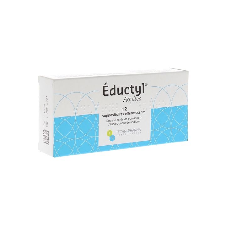Eductyl suppositoire effervescent - bo&icirc;te de 12 suppositoires