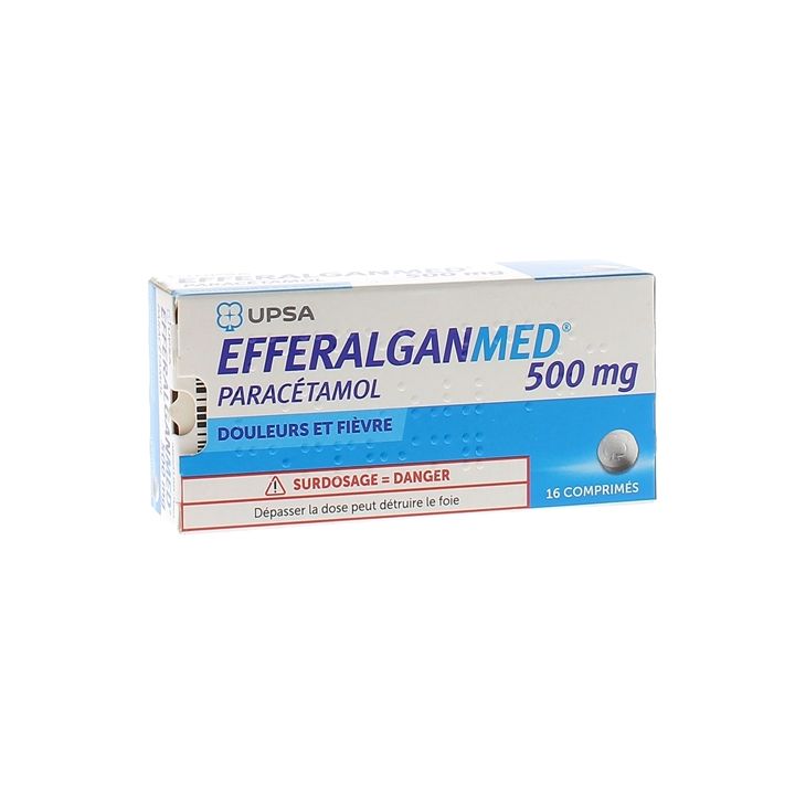 EfferalganMed 500mg comprim&eacute; - bo&icirc;te de 16 comprim&eacute;s